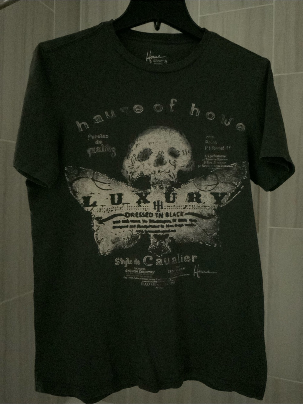 Men’s Small Howe Graphic Tee in Faded Black